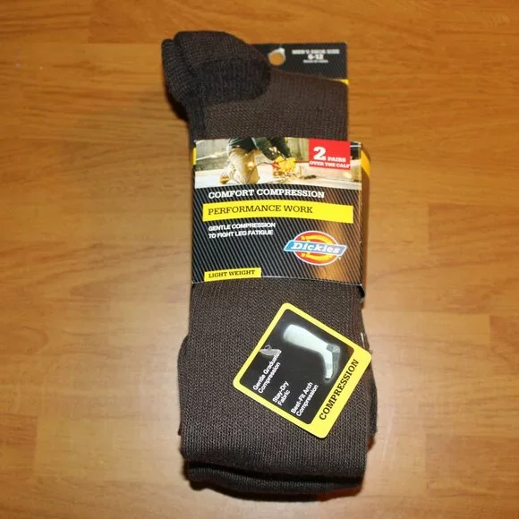 NWT Dickies Gray Light Compression 8-15 mmHg OTC Work Socks Shoe Size 6 - 12 - Picture 1 of 11